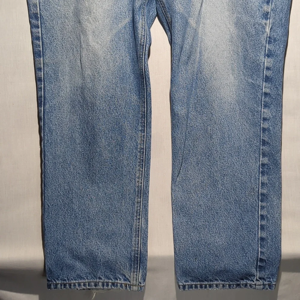 Carhartt Traditional Fit Tapered Straight Leg Mens Jeans Size 40 Leather Logo - Picture 4 of 7